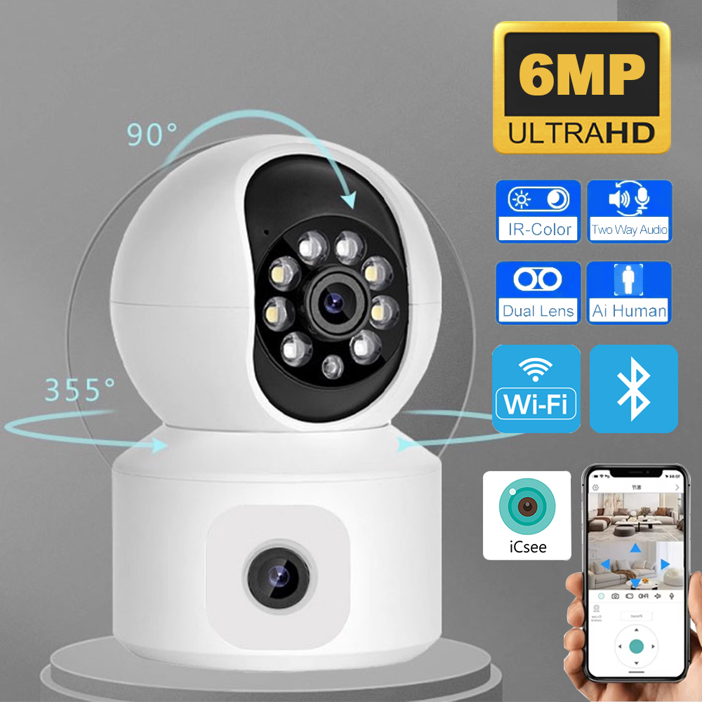 Baby Nursery Camera - Caméra IP WiFi iCsee 6MP à