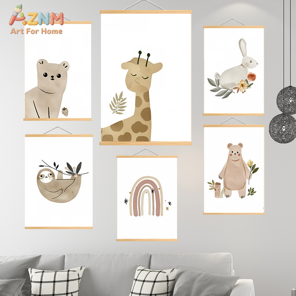 Baby Nursery Giraffe - AZNM – toile murale neutre style