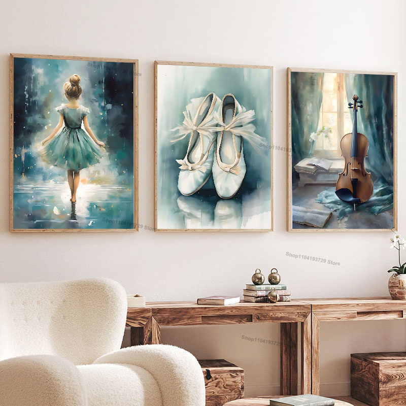 Baby Nursery Girl - Peinture sur toile de fille dansant