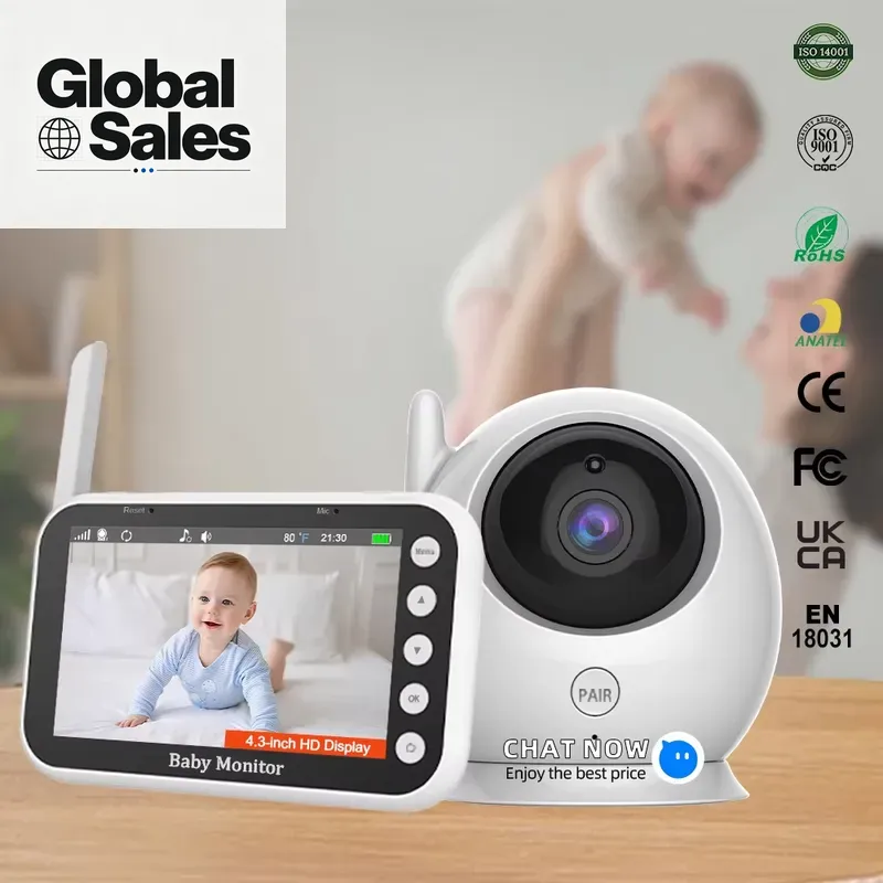 Baby Nursery Camera - Babyphone 4,3 pouces avec caméra à
