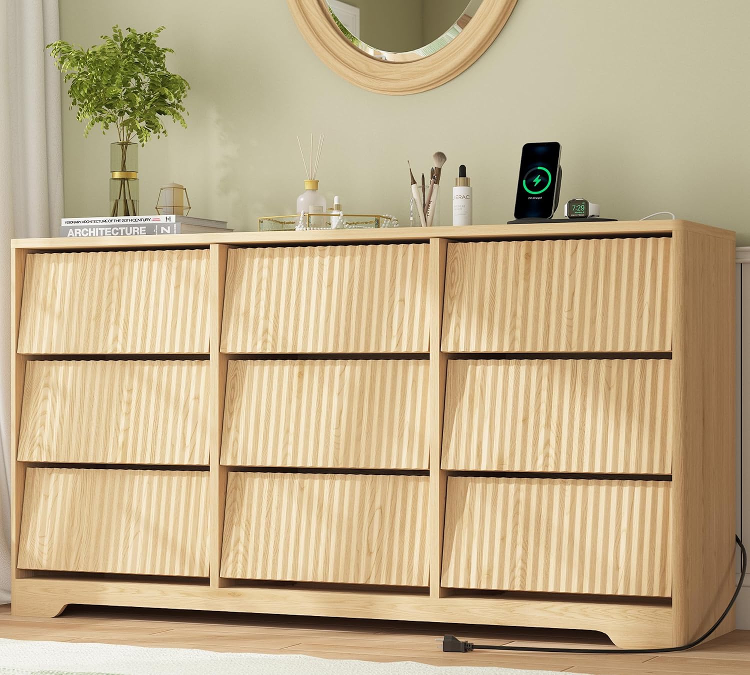 Drawer Dresser White - Commode de chambre à 9 tiroirs