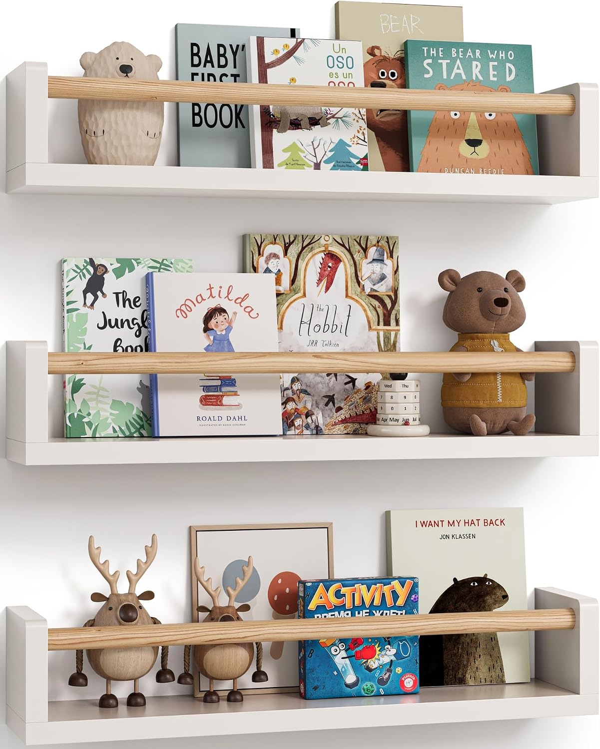 Baby Nursery Shelves - Ensemble de 3 étagères flottantes pour