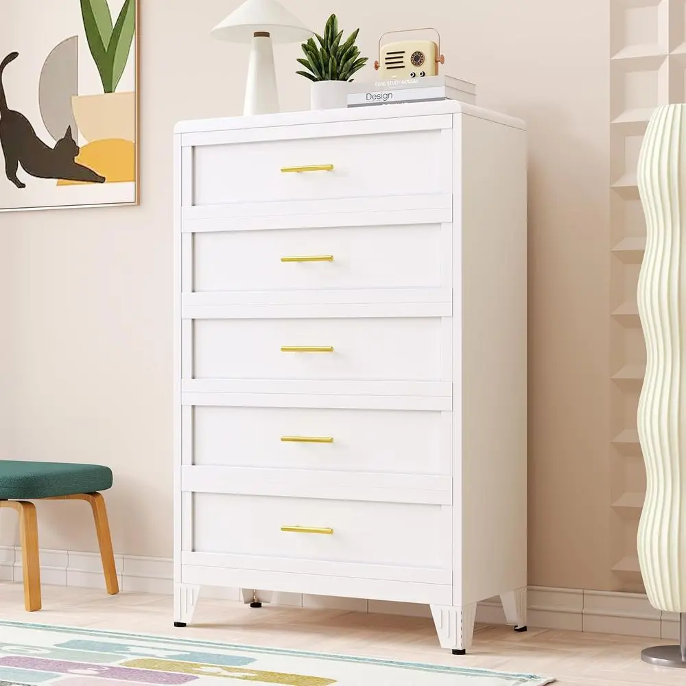Drawer Dresser White - Commode de chambre à coucher à