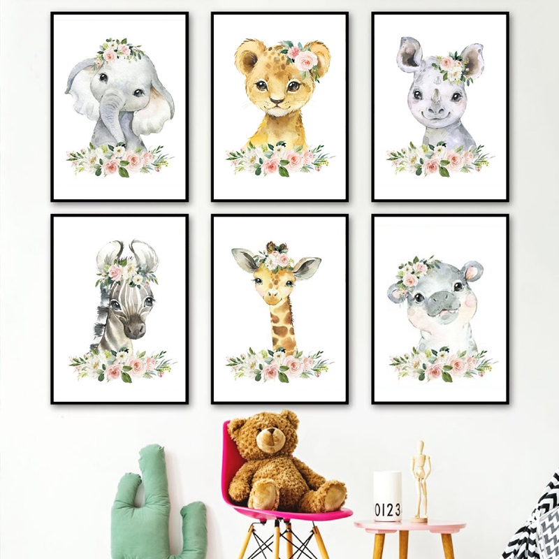 Impressions sur toile d'animau - Baby Nursery Girl avis et prix