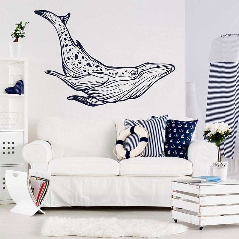 Décalcomanies murales baleine  - Baby Nursery Mural Wallpaper avis et prix