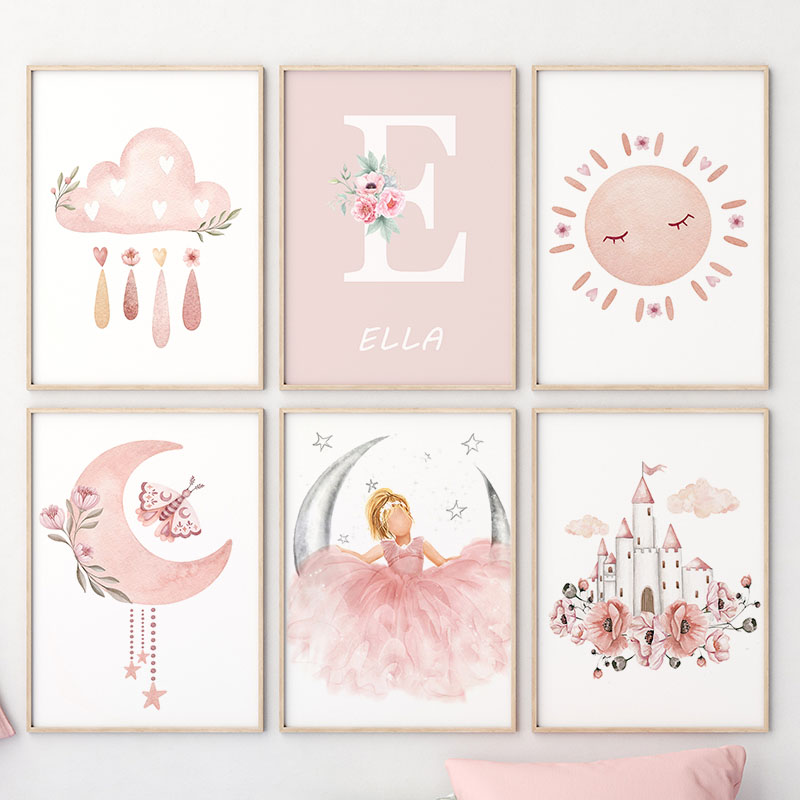 Toile murale d'ange rose pour  - Baby Nursery Girl avis et prix