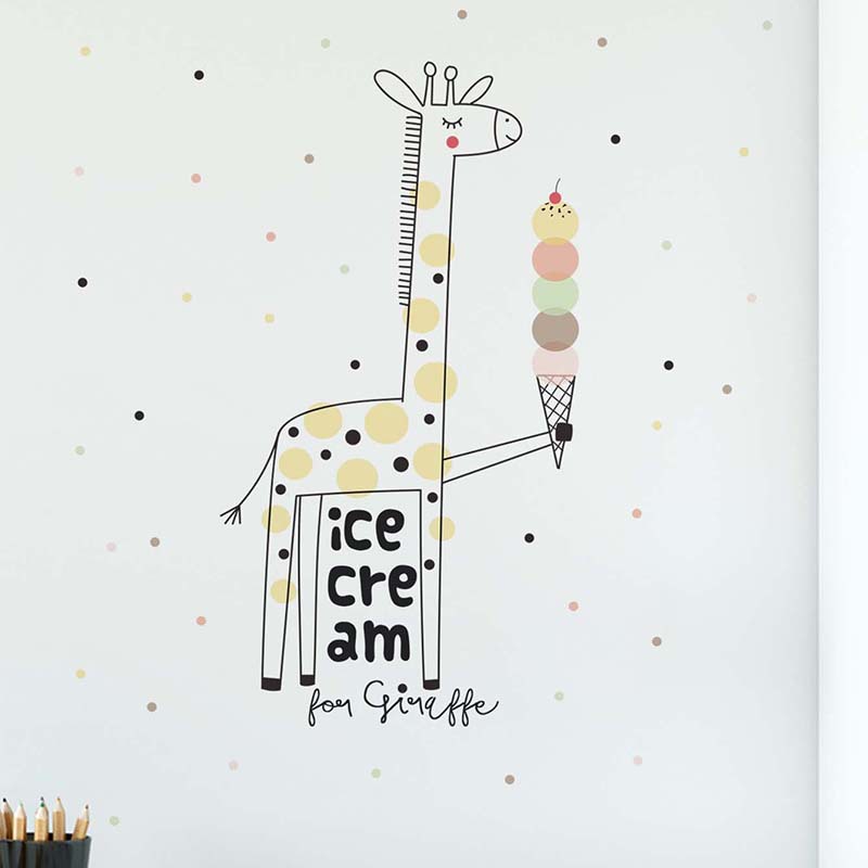 Autocollant Mural girafe crème - Baby Nursery Mural Wallpaper avis et prix