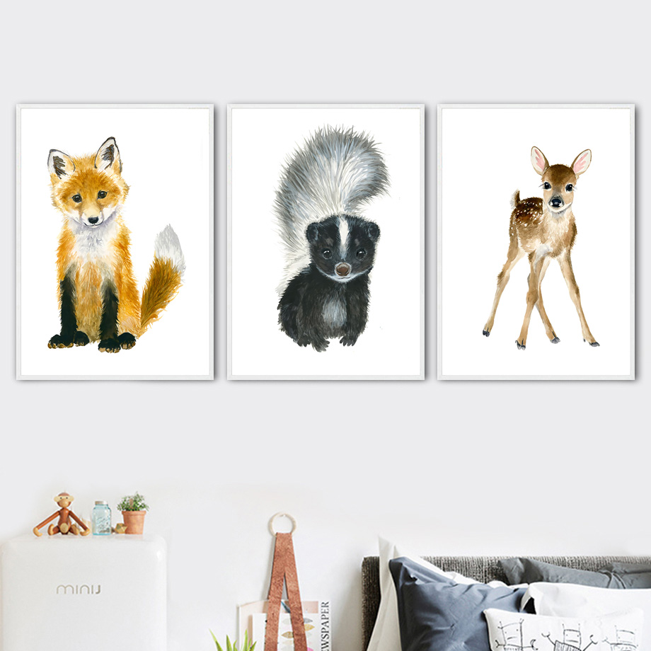 Toile d'art mural avec éléphan - Baby Nursery Giraffe avis et prix