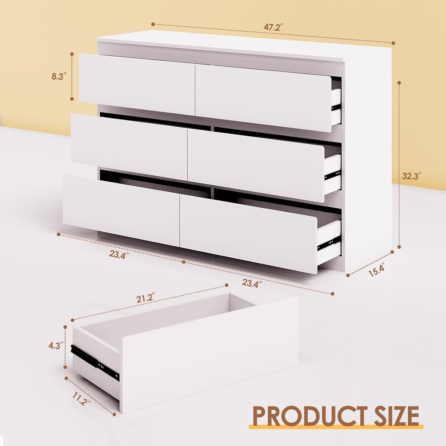 Commode en bois blanc pour cha - Drawer Dresser White avis et prix