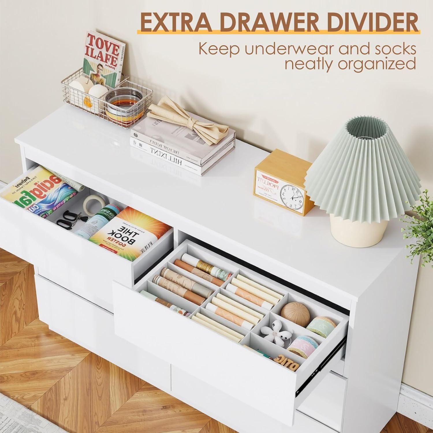 Commode en bois blanc pour cha - Drawer Dresser White avis et prix
