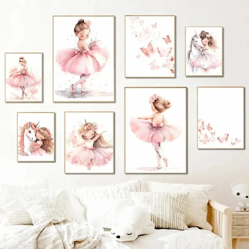 Affiche de ballerine rose, lic - Baby Nursery Girl avis et prix