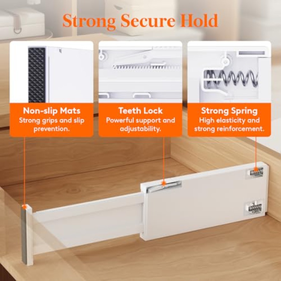 Lot de 4 séparateurs de tiroir - Drawer Dresser White avis et prix