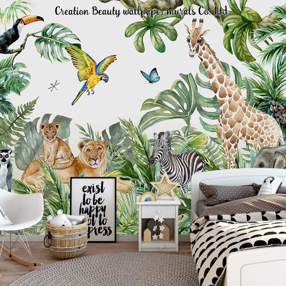 Papier peint mural animaux de  - Baby Nursery Jungle Wallpaper avis et prix