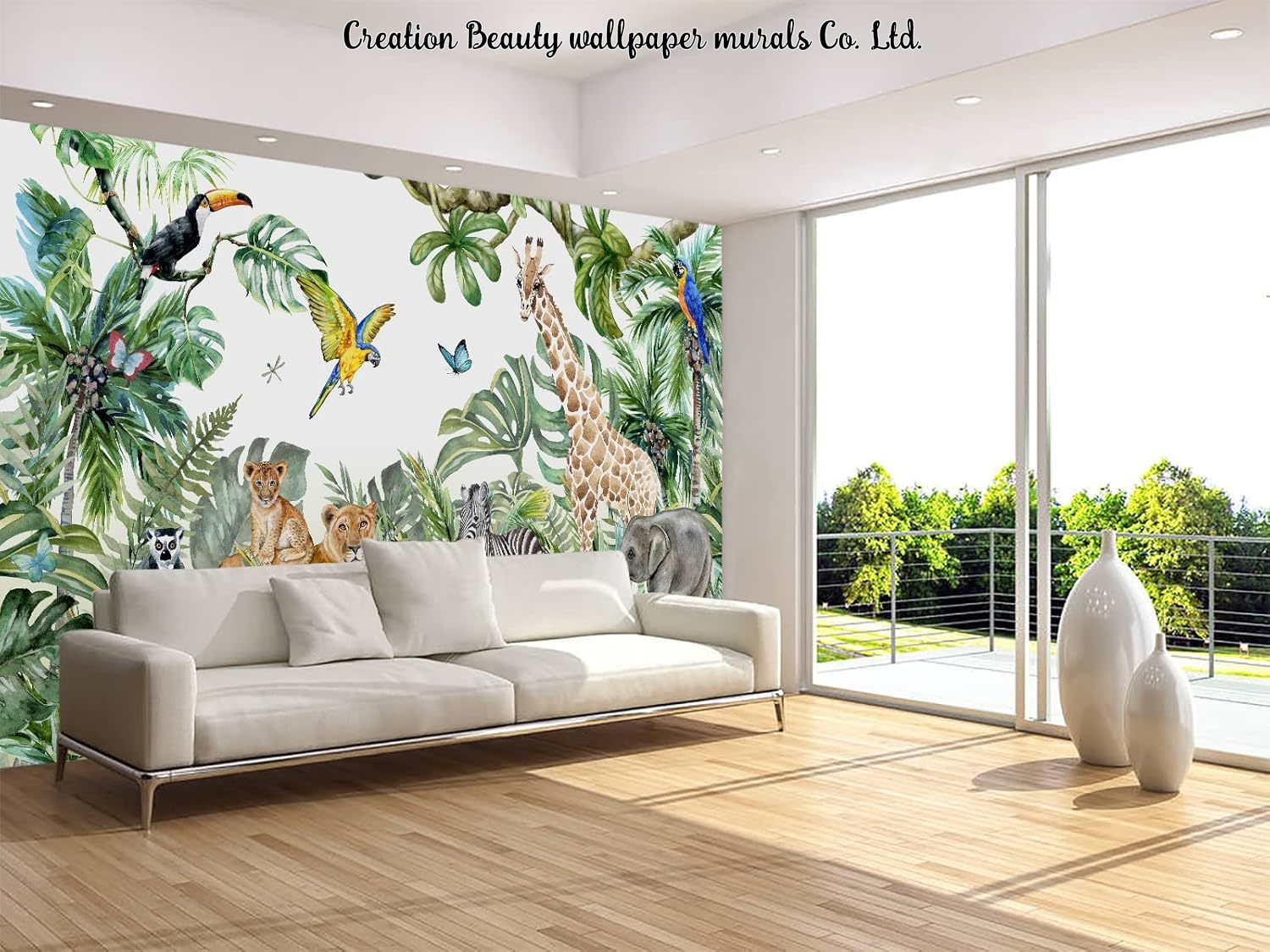 Papier peint mural animaux de  - Baby Nursery Jungle Wallpaper avis et prix