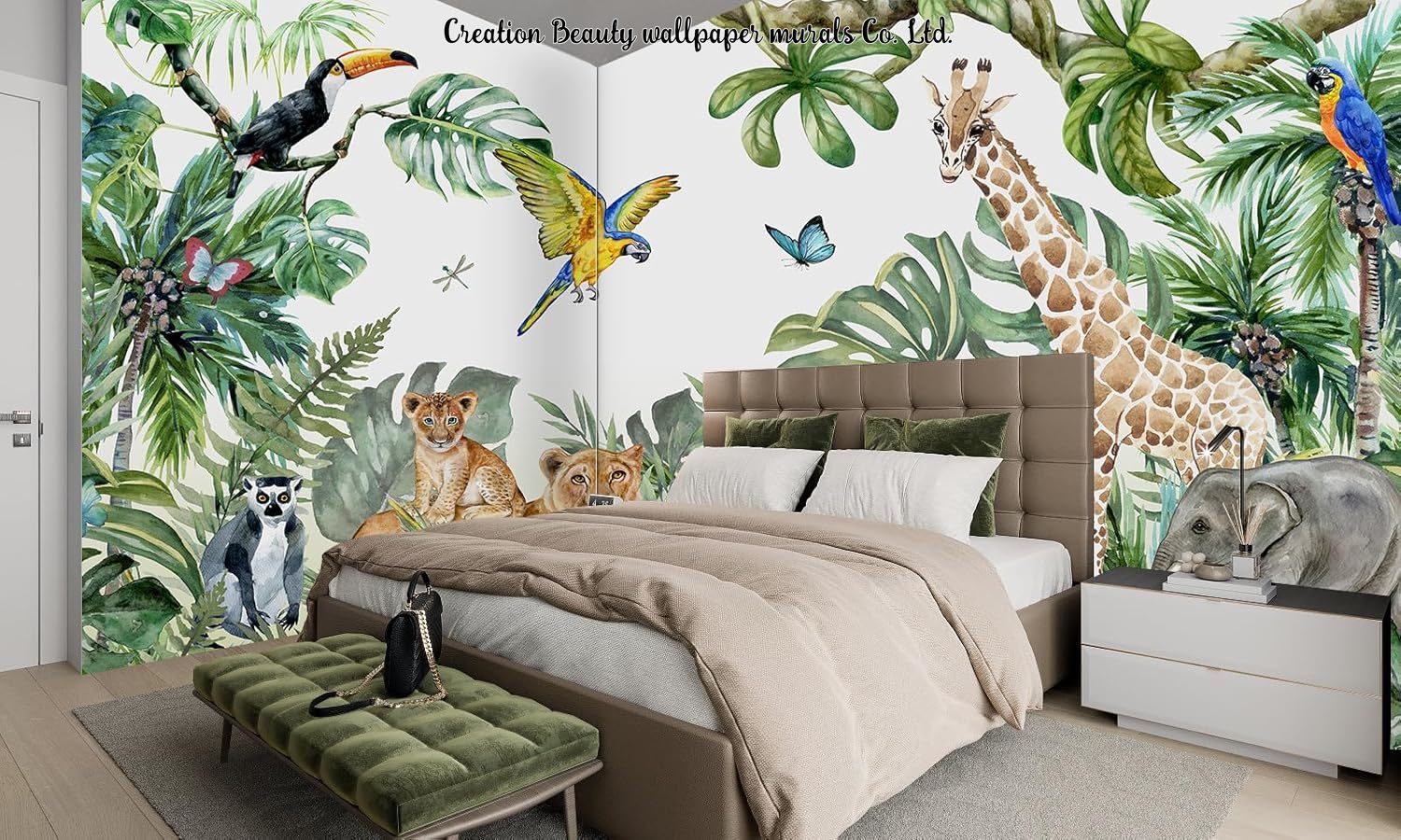 Papier peint mural animaux de  - Baby Nursery Jungle Wallpaper avis et prix