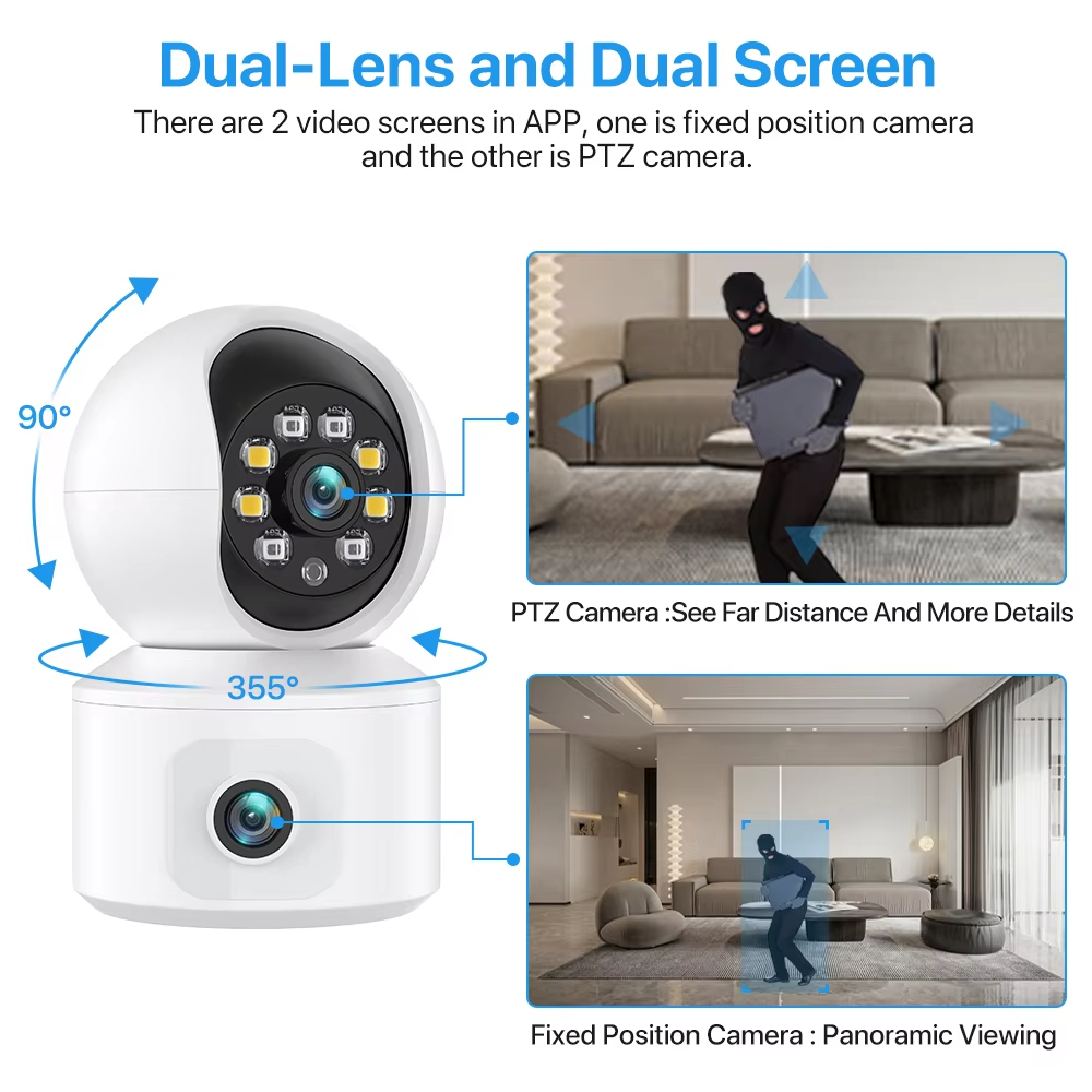 Caméra IP WiFi iCsee 6MP à dou - Baby Nursery Camera avis et prix