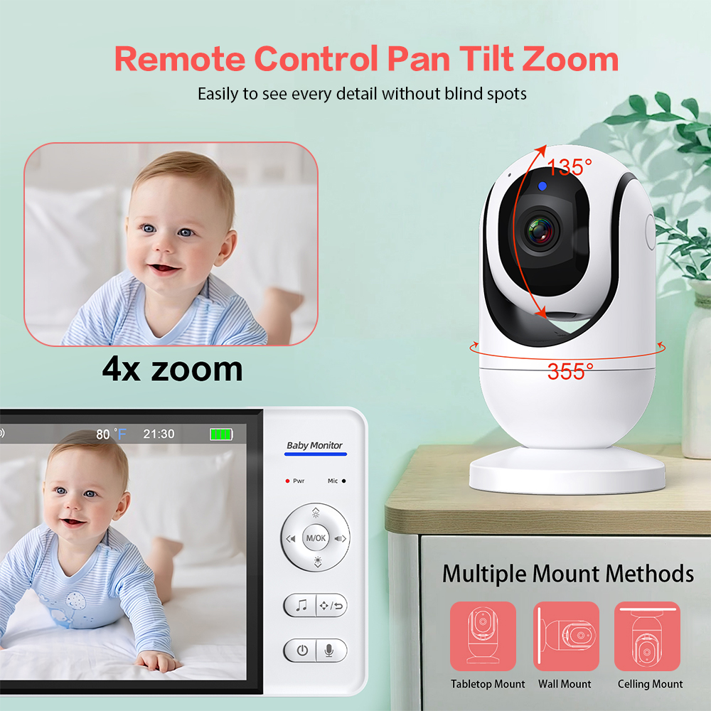 Moniteur vidéo pour bébé, 7 po - Baby Nursery Camera avis et prix
