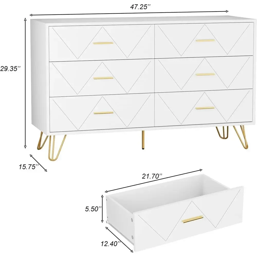 Ensemble de chambre à coucher  - Drawer Dresser White avis et prix