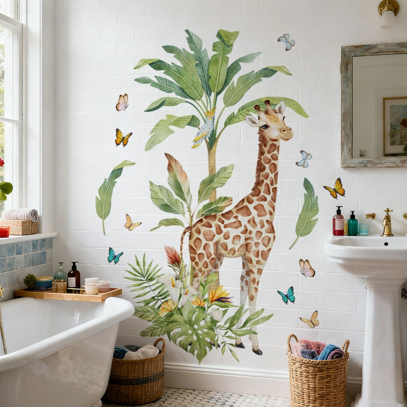 Grande forêt Animal girafe aut - Baby Nursery Mural Wallpaper avis et prix