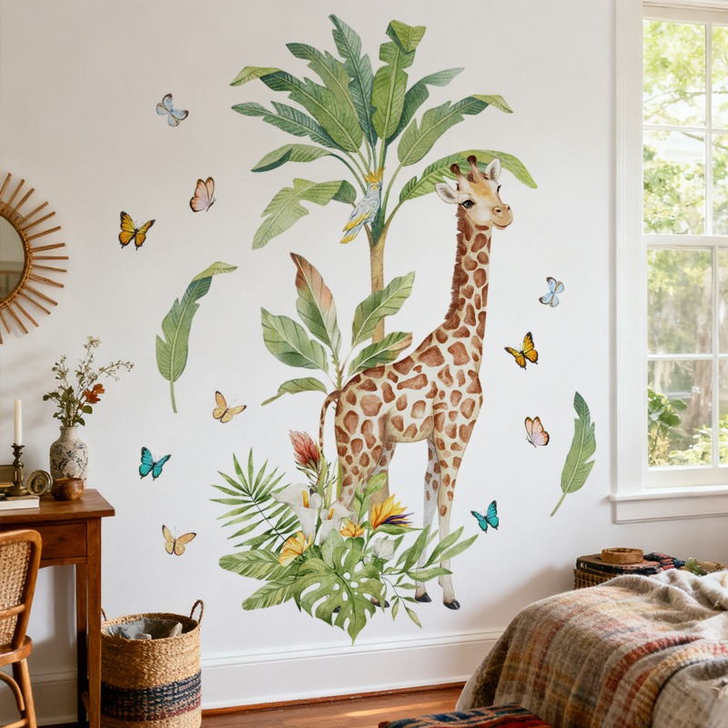 Grande forêt Animal girafe aut - Baby Nursery Mural Wallpaper avis et prix