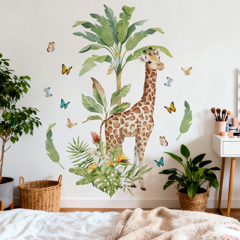 Grande forêt Animal girafe aut - Baby Nursery Mural Wallpaper avis et prix