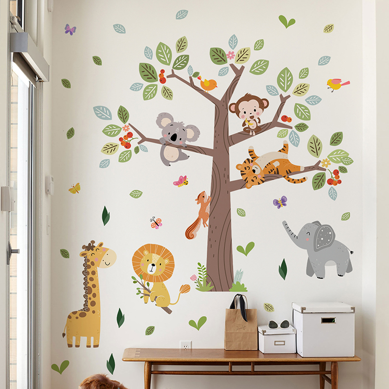 Grand autocollant mural en vin - Baby Nursery Jungle Wallpaper avis et prix