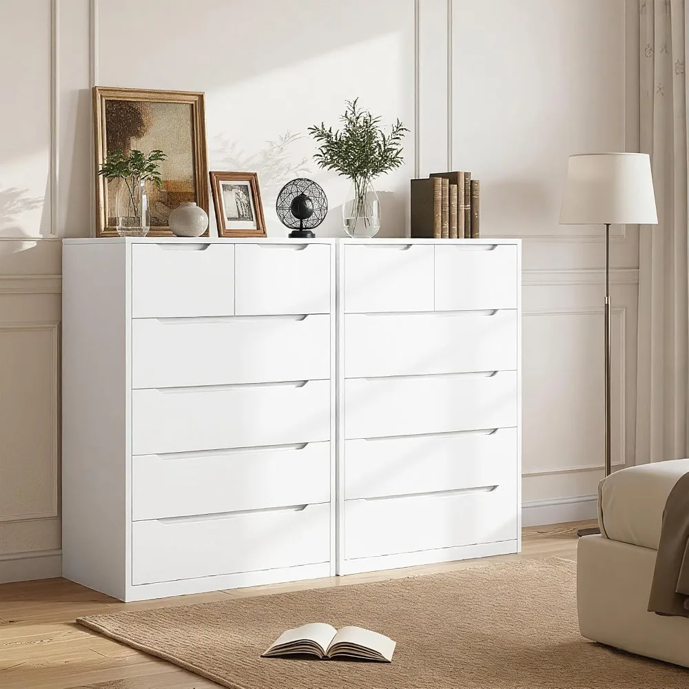 Commode blanche avec 6 tiroirs - Drawer Dresser White avis et prix