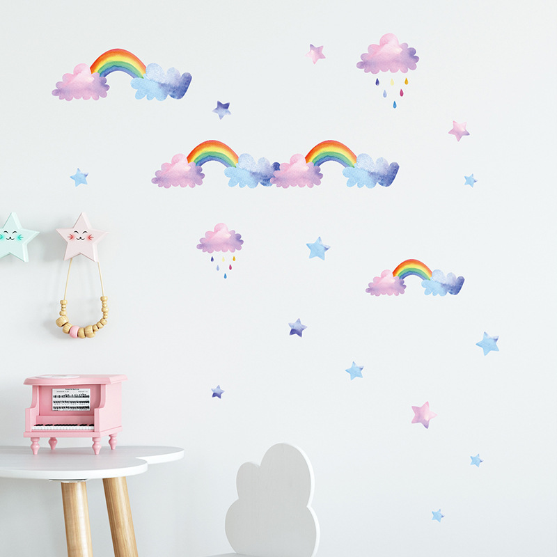Autocollants muraux nuage arc- - Baby Nursery Mural Wallpaper avis et prix