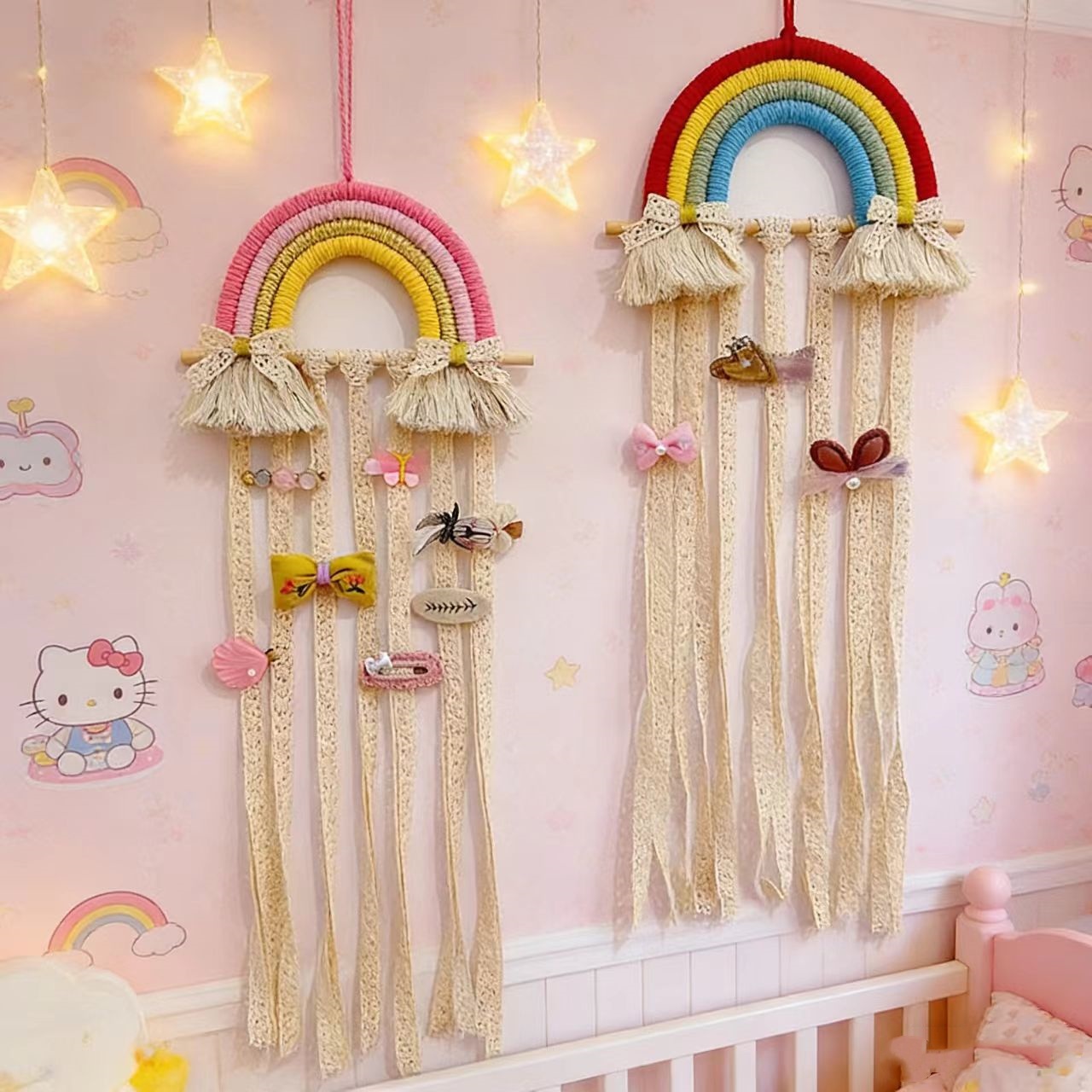 Support mural en macramé arc-e - Baby Nursery Girl avis et prix