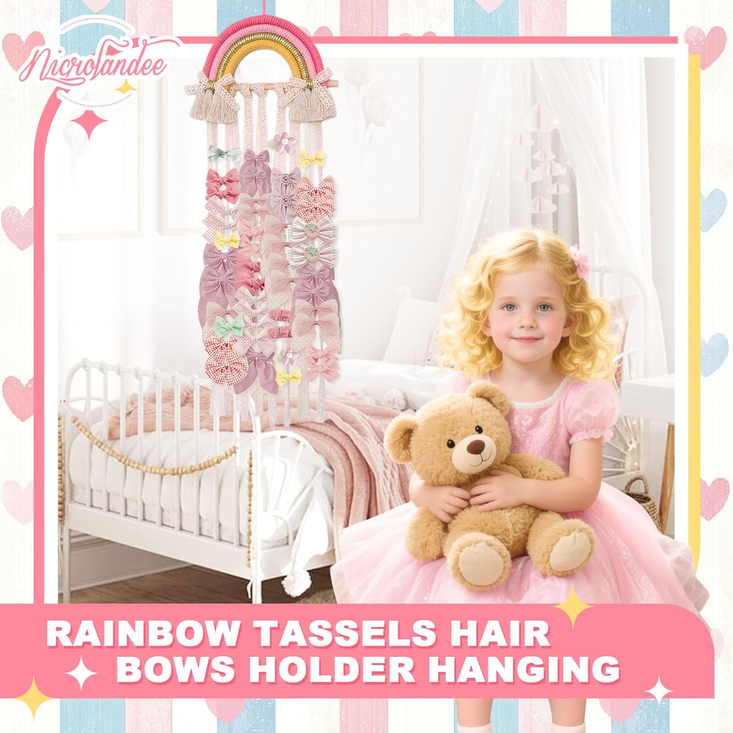 Support mural en macramé arc-e - Baby Nursery Girl avis et prix