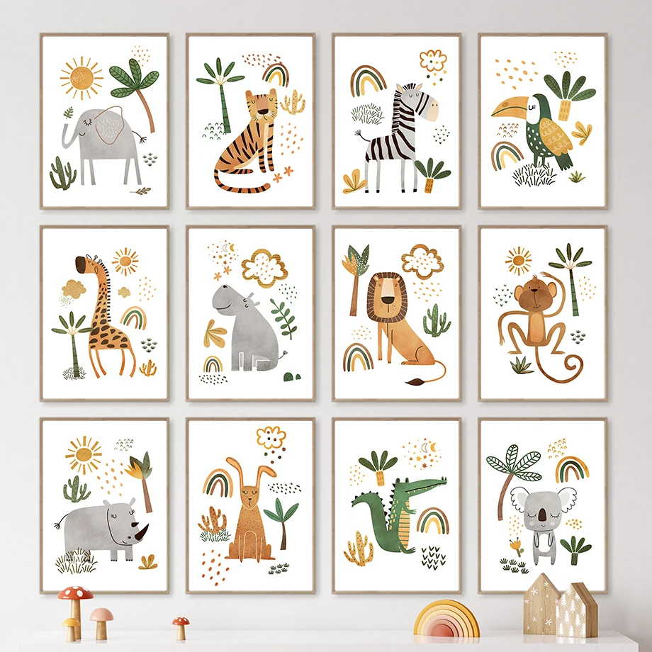 Toile d'art mural girafe, élép - Baby Nursery Giraffe avis et prix