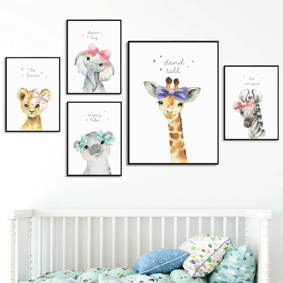 Lion zèbre girafe éléphant hip - Baby Nursery Giraffe avis et prix