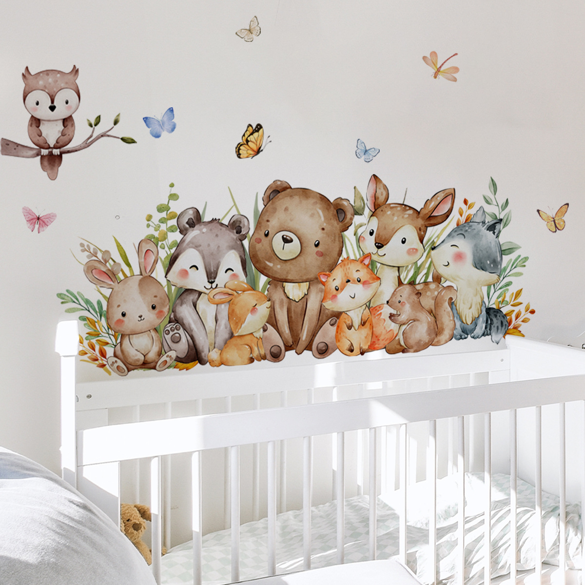 Autocollant mural animaux de l - Baby Nursery Jungle Wallpaper avis et prix