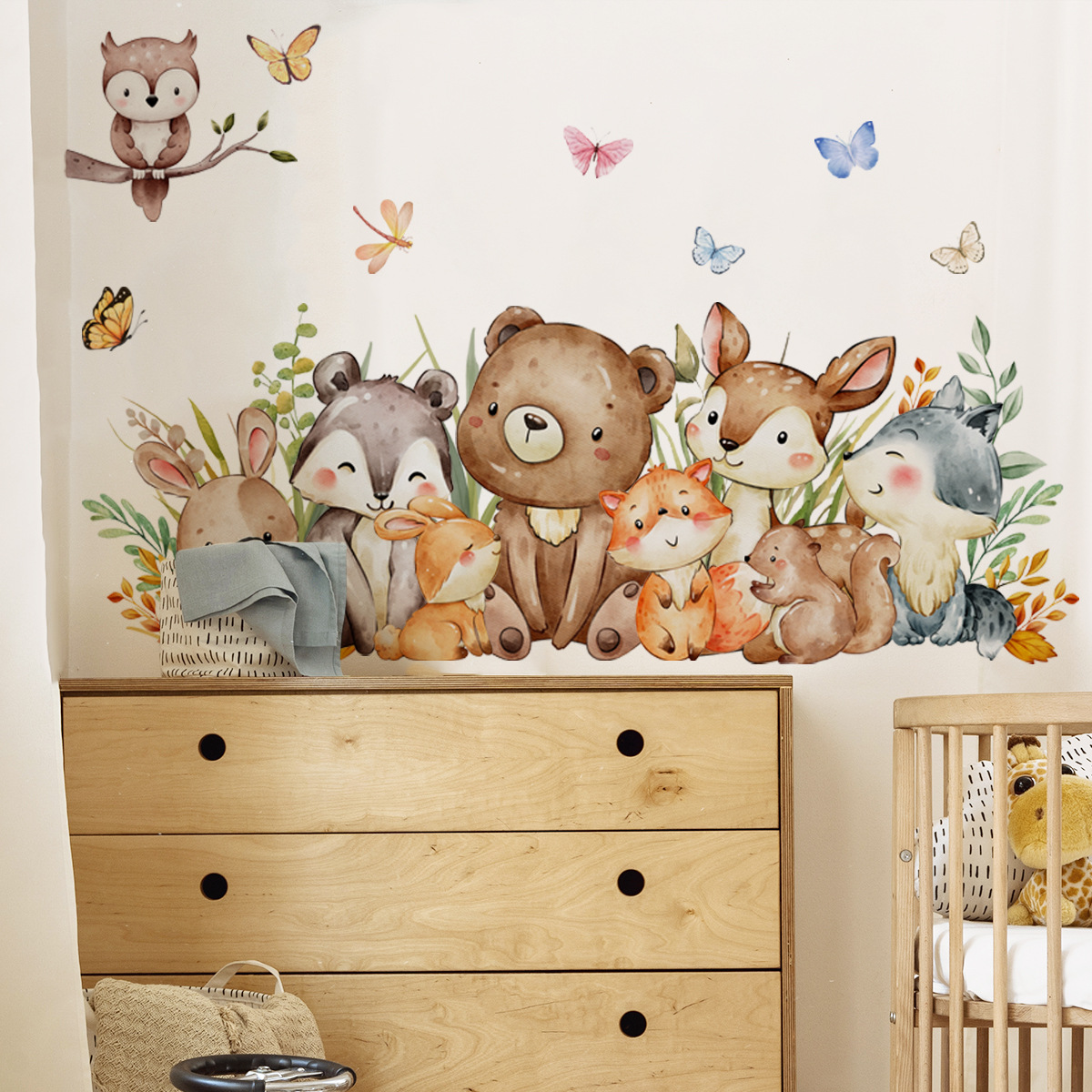 Autocollant mural animaux de l - Baby Nursery Jungle Wallpaper avis et prix