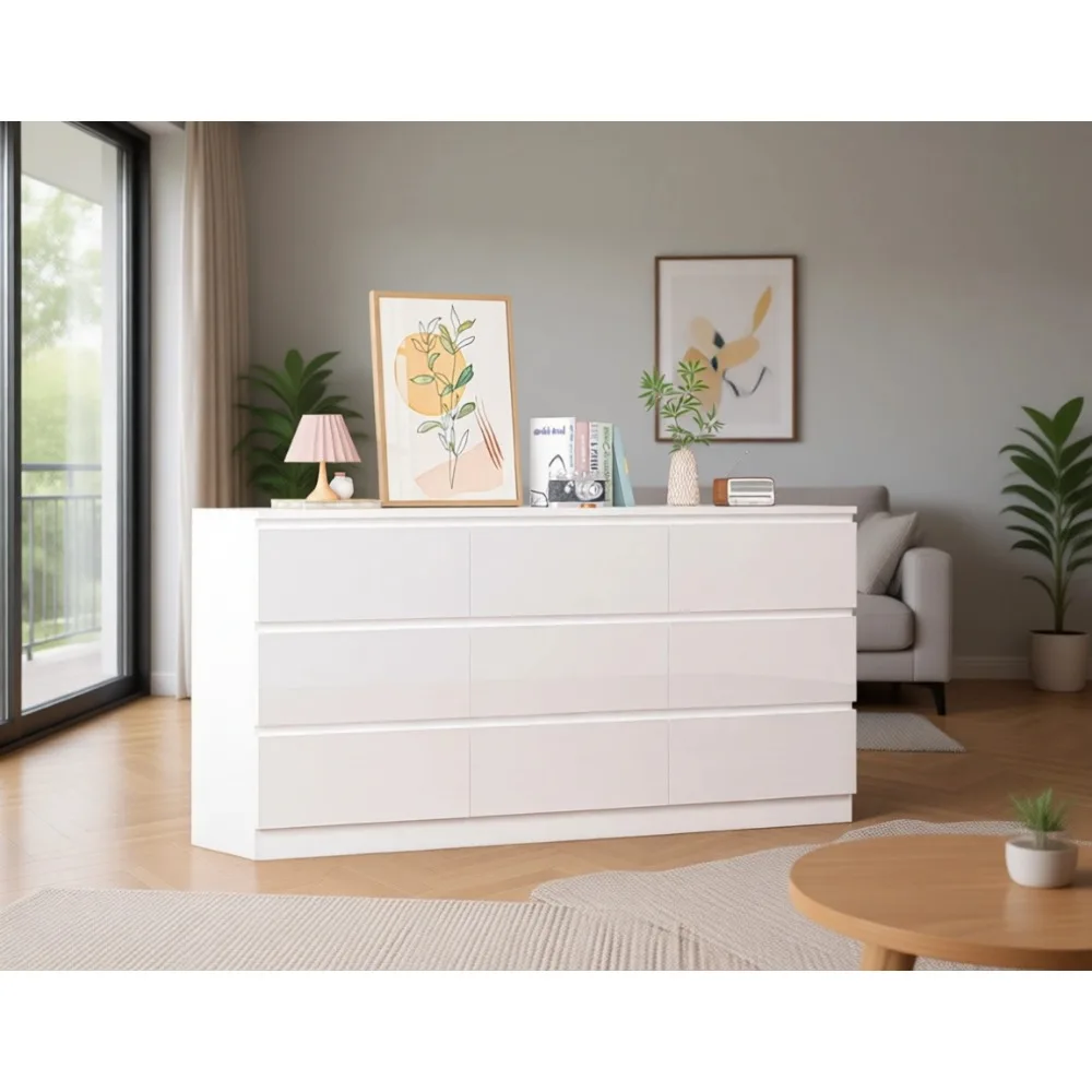 Grande commode à 9 tiroirs de  - Drawer Dresser White avis et prix