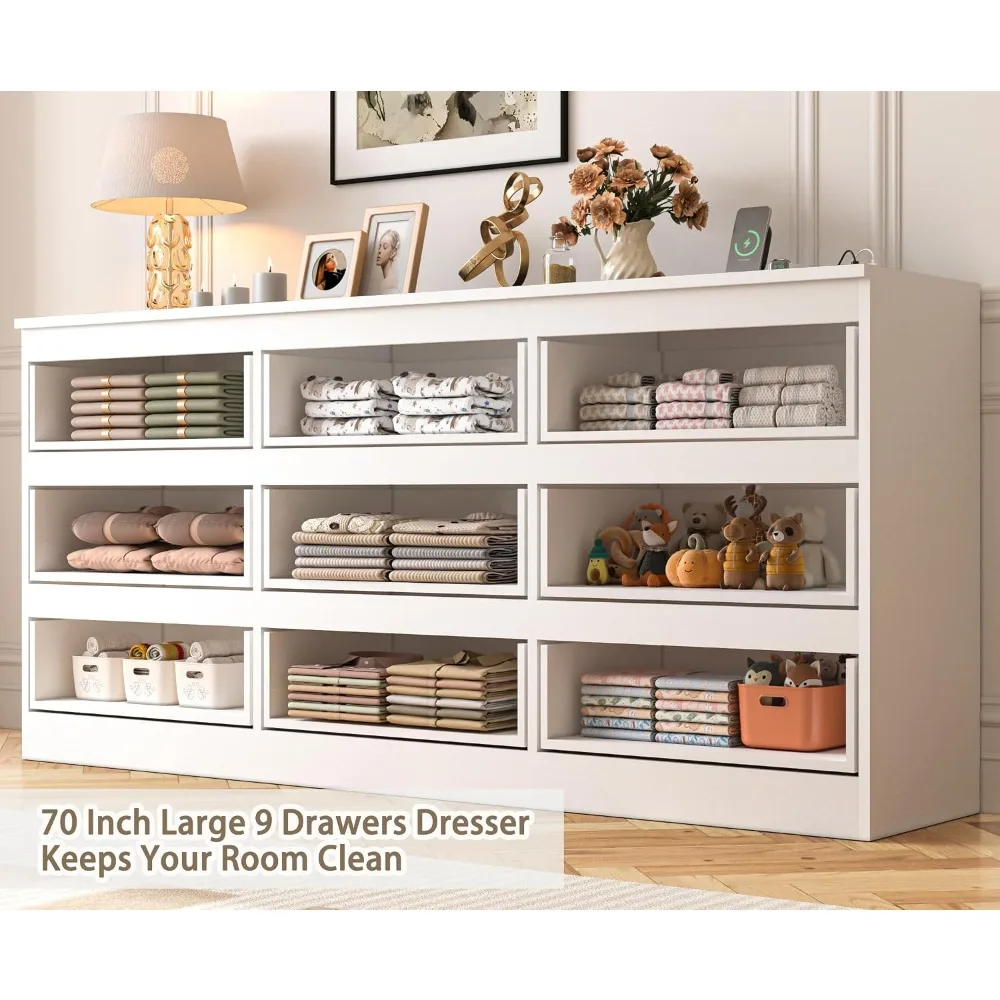 Grande commode à 9 tiroirs de  - Drawer Dresser White avis et prix