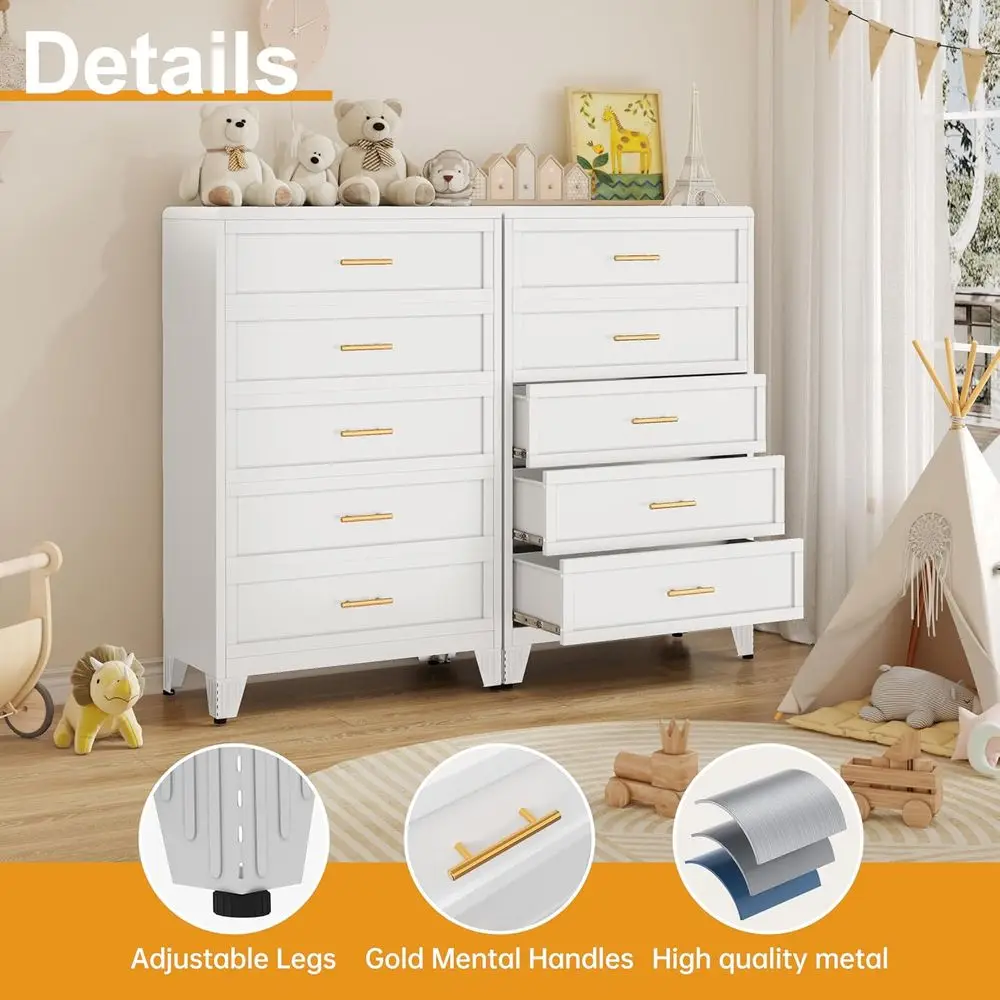 Commode de chambre à coucher à - Drawer Dresser White avis et prix