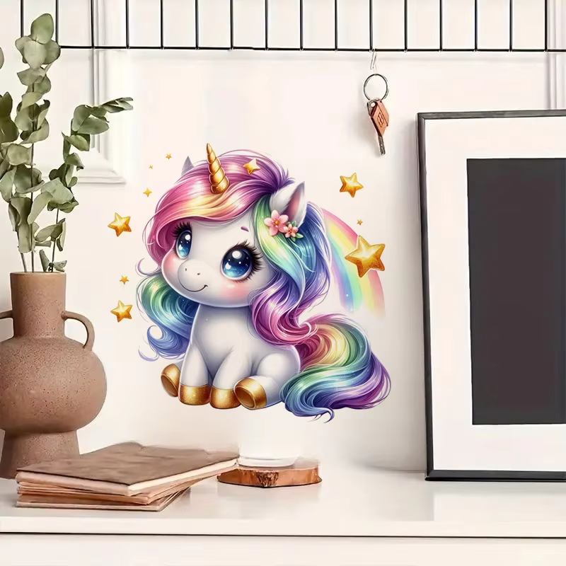 Autocollant Mural licorne arc- - Baby Nursery Mural Wallpaper avis et prix