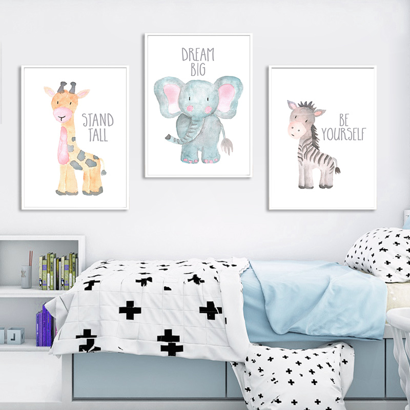 Affiche Murale en Toile avec A - Baby Nursery Giraffe avis et prix