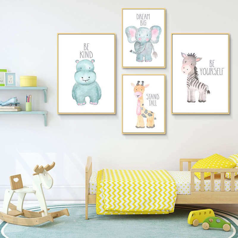 Affiche Murale en Toile avec A - Baby Nursery Giraffe avis et prix