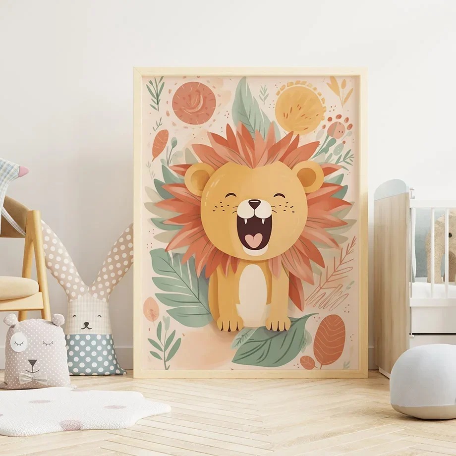 Tableau mural en toile Lion, C - Baby Nursery Giraffe avis et prix