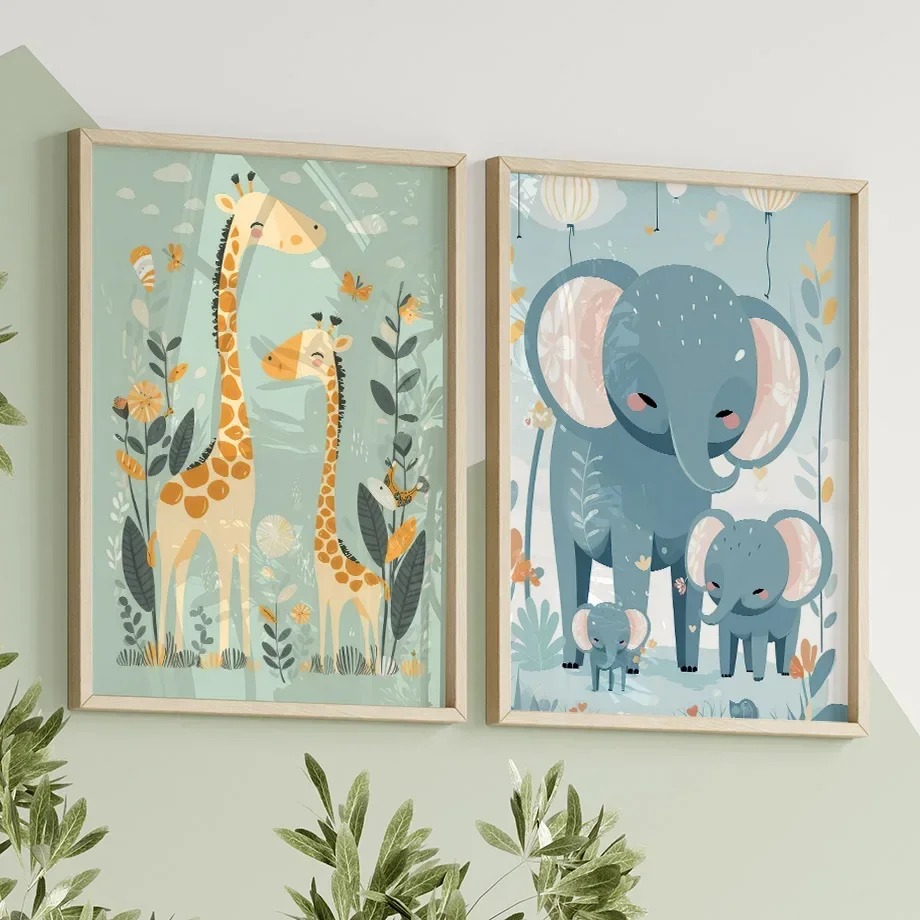 Tableau mural en toile Lion, C - Baby Nursery Giraffe avis et prix